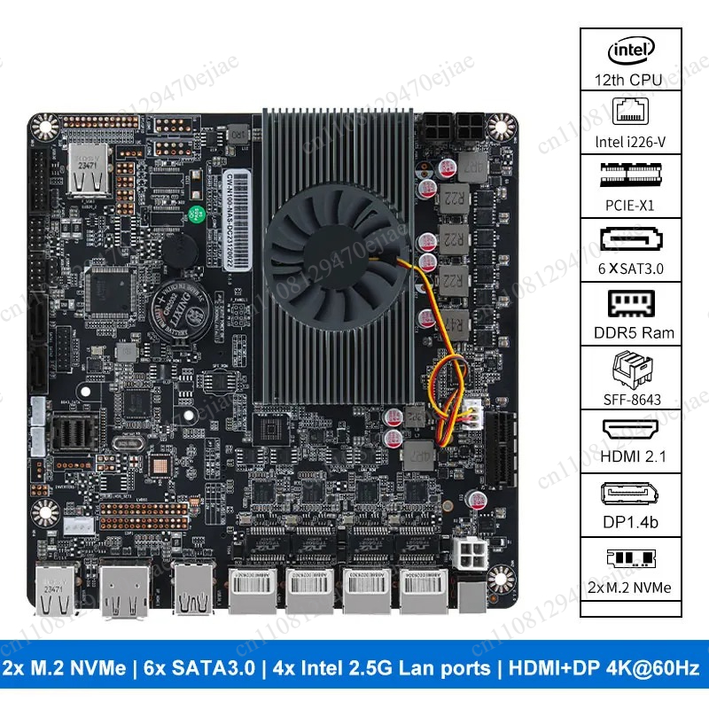 Carte mère N100 Mini ITX NAS D - Mini Itx Dual 2.5G Nas Motherboard avis et prix